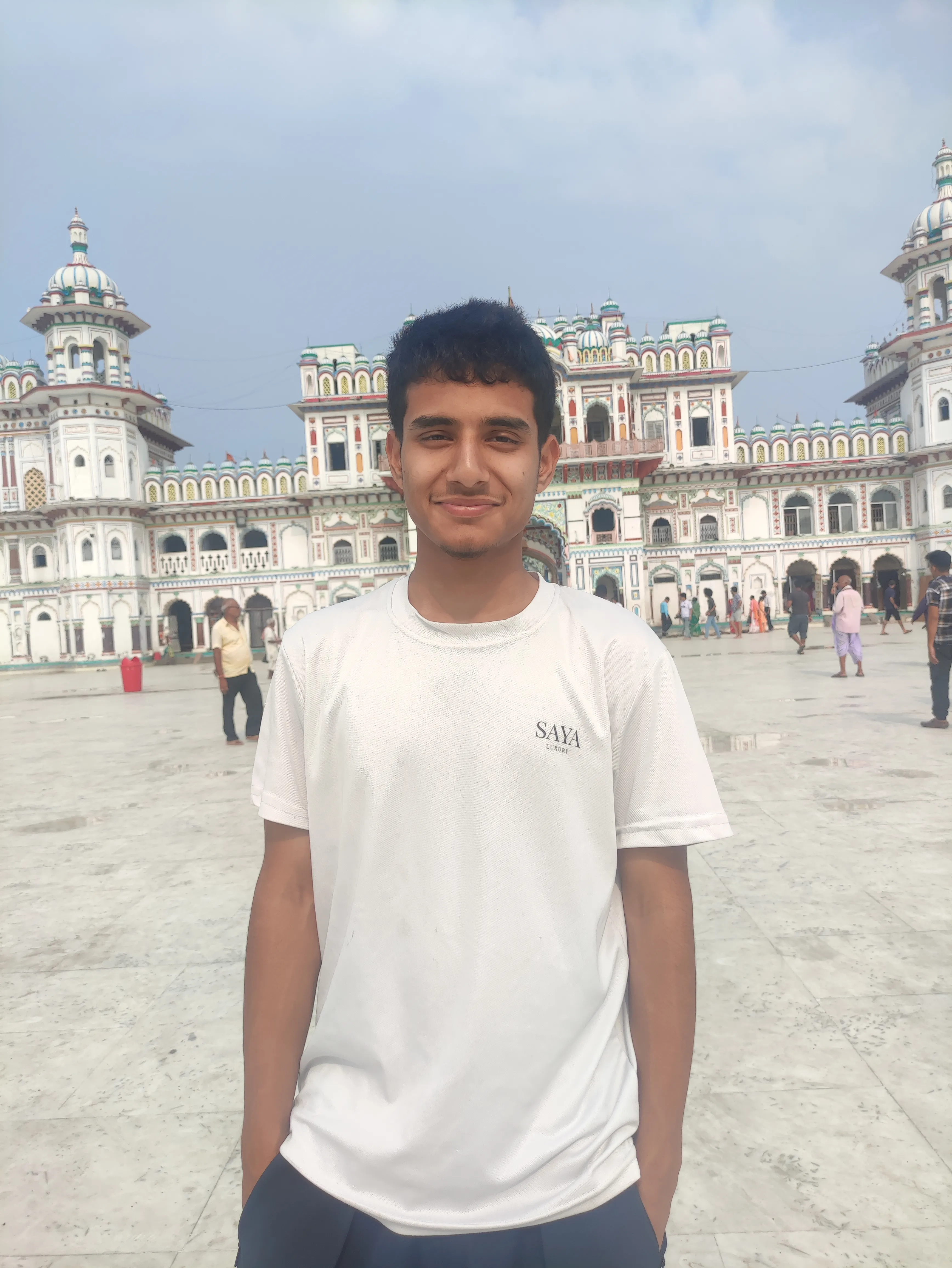 Picture of Shrawan in front of Janaki Mandir